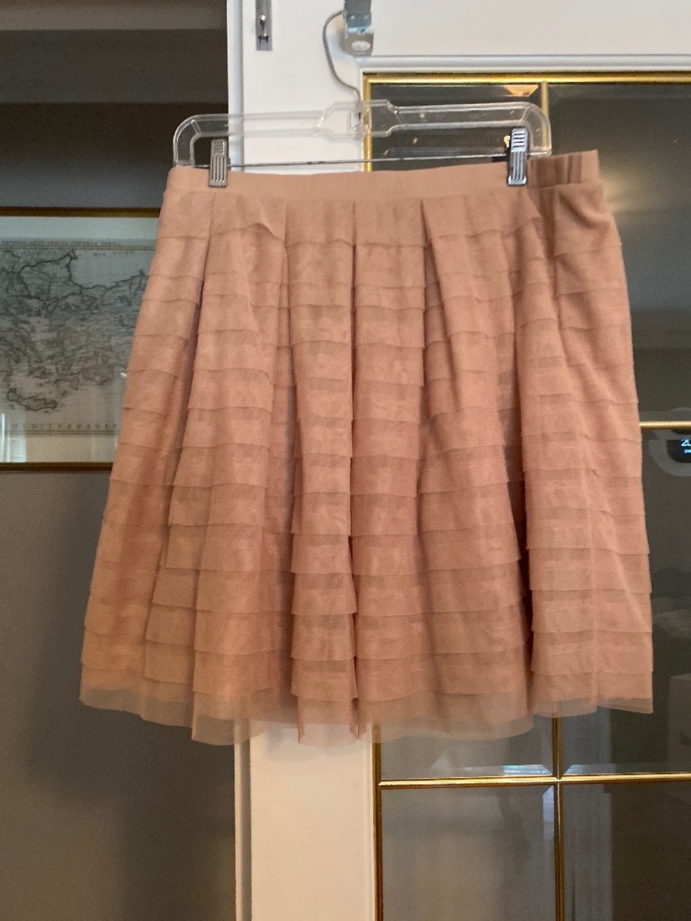 Tuileries cute peach tiered skirt